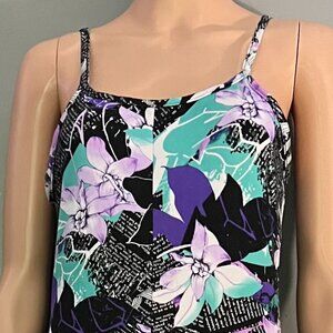 Love Multi Colored Stretch Tank Suit